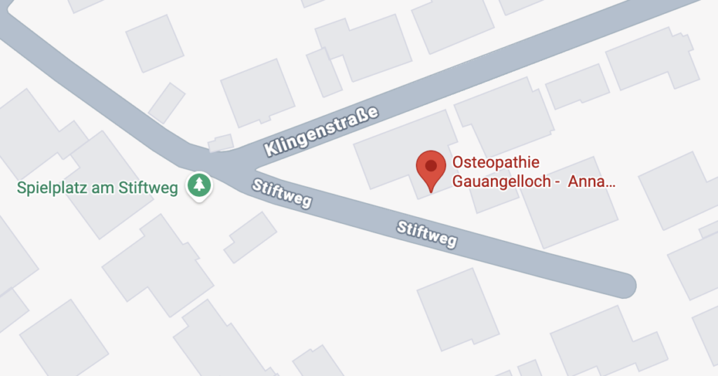 Straßenkarte mit Anfahrtsskizze Osteopathie Gauangelloch